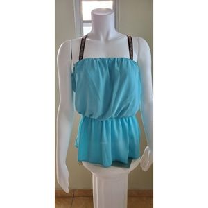 Infinito Light Blue Shirt w/Tribal Straps